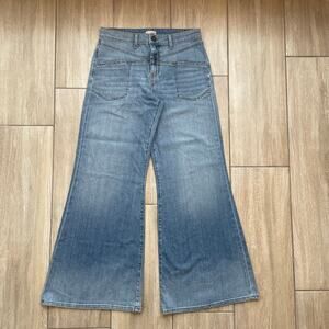 Edyson Cary Wide Leg Jeans Womens 28 High Rise Light Wash Made USA NWT